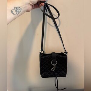 Rebecca Minkoff Elegant Black Quilted Crossbody Bag